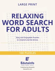 Large Print Relaxing Word Search for Adults